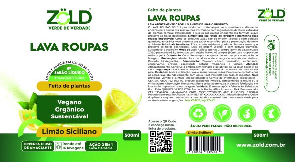 Lava Roupas Limão Siciliano 500ml