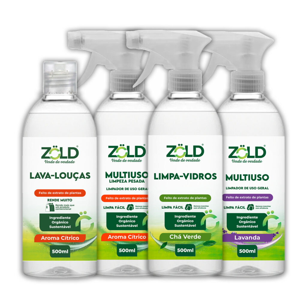 PRODUTOS KIT COZINHA PERFEITA Zöld. Fórmula inteligente que limpa, protege e respeita sua saúde e o meio ambiente. Limpa-vidros Zöld sua casa mais limpa e reluzente. Produtos de Limpeza 100% Vegetais, Seguros para sua Família e para o Planeta