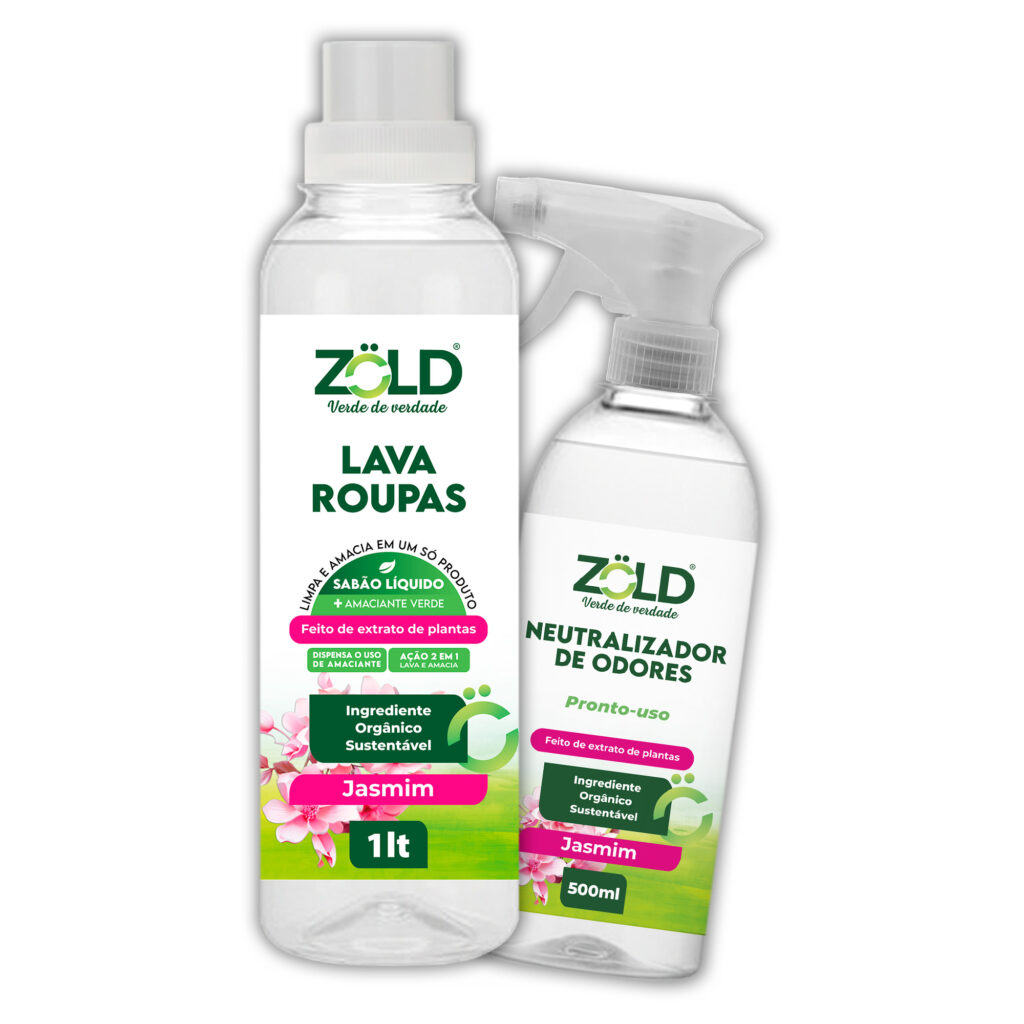 PRODUTOS de Limpeza KIT JASMIM Zöld. Fórmula inteligente que limpa, protege e respeita sua saúde e o meio ambiente. Limpa-vidros Zöld sua casa mais limpa e reluzente. Produtos de Limpeza 100% Vegetais, Seguros para sua Família e para o Planeta
