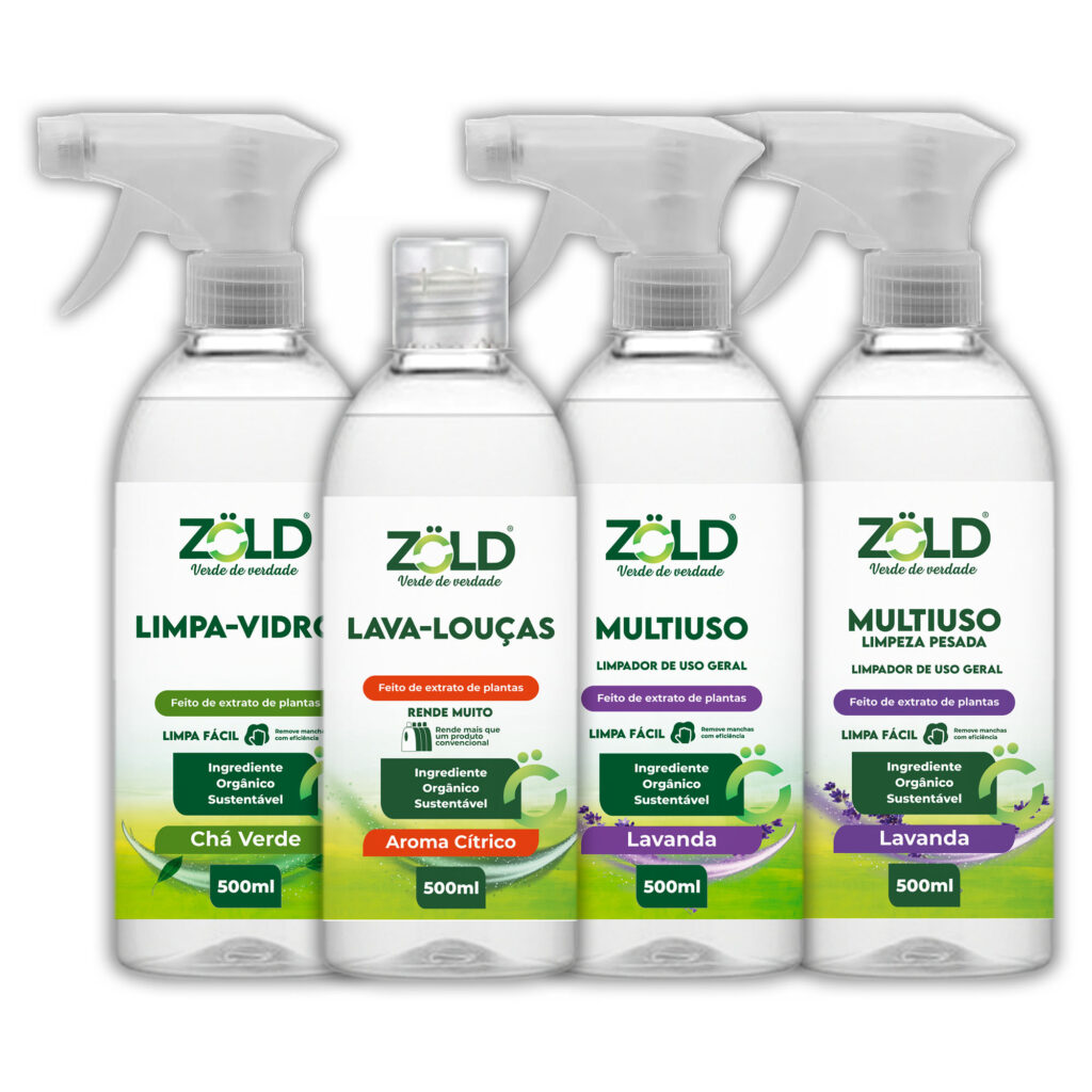 PRODUTOS KIT LIMPEZA PERFEITA Zöld. Fórmula inteligente que limpa, protege e respeita sua saúde e o meio ambiente. Limpa-vidros Zöld sua casa mais limpa e reluzente. Produtos de Limpeza 100% Vegetais, Seguros para sua Família e para o Planeta