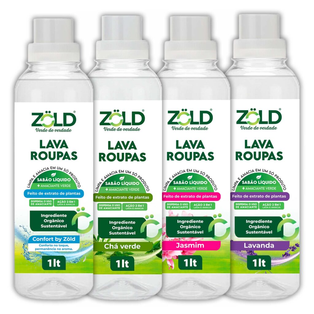 PRODUTOS KIT ROUPAS MACIAS Zöld. Fórmula inteligente que limpa, protege e respeita sua saúde e o meio ambiente. Limpa-vidros Zöld sua casa mais limpa e reluzente. Produtos de Limpeza 100% Vegetais, Seguros para sua Família e para o Planeta. LAVA-ROUPAS 100% VEGETAL